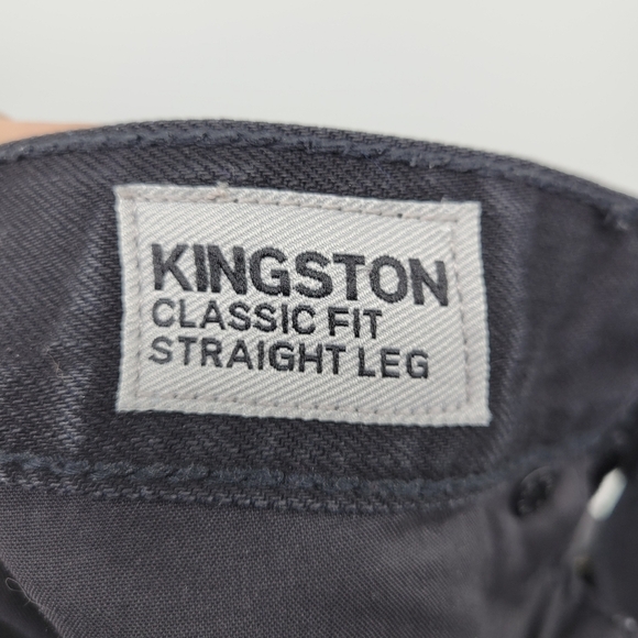 Express Kingston Jeans Men's Size 32x 32 Classic Fit Straight Leg Black - Picture 6 of 10